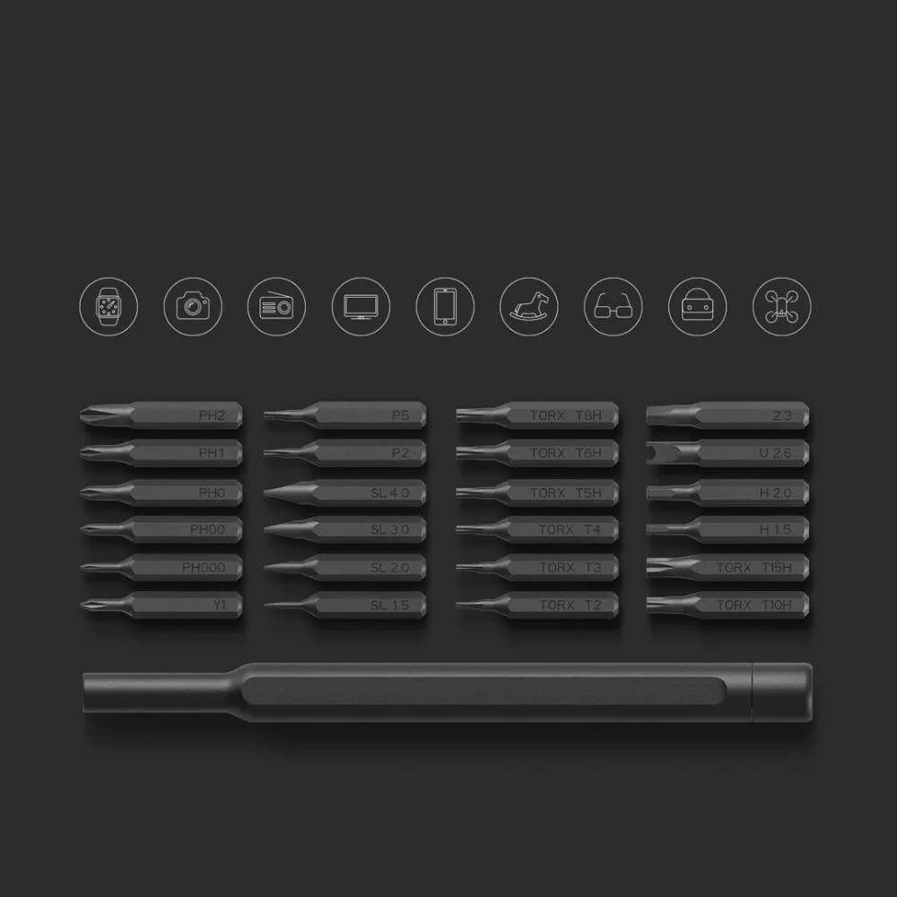 Xiaomi Mijia Wiha Screwdriver Kit Precision Magnetic Bits Alluminum Gray G7Q0